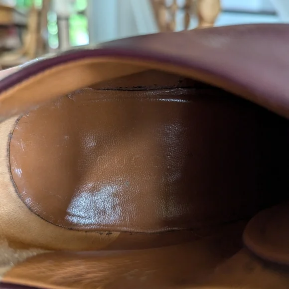 Gucci Womens High Heel Burgundy Leather Lace up Size 39 ( US 9) - Picture 5 of 8